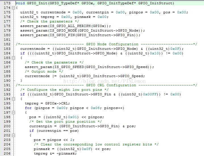 stm32中的gpio_init()函数的分析